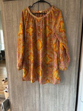 J. Crew 100% Silk Paisley Print Mini